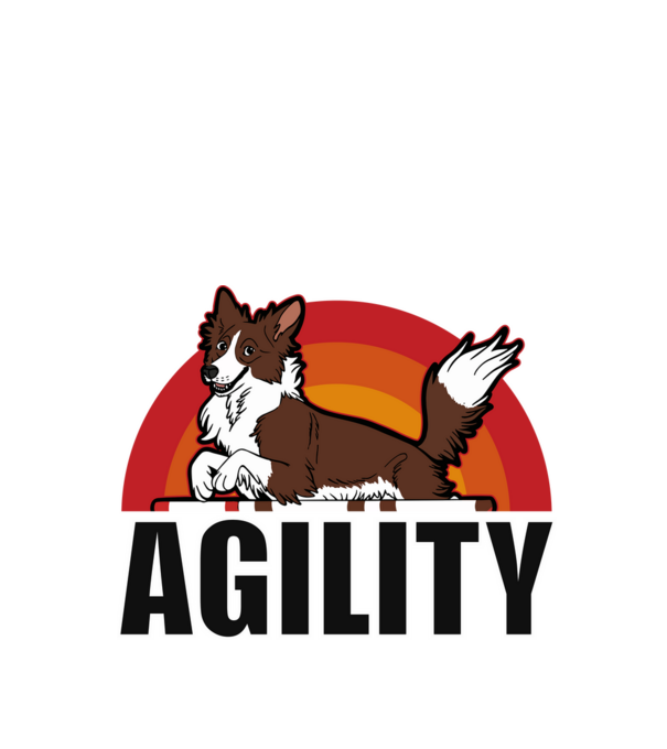 Agility retro minta fehér pólón