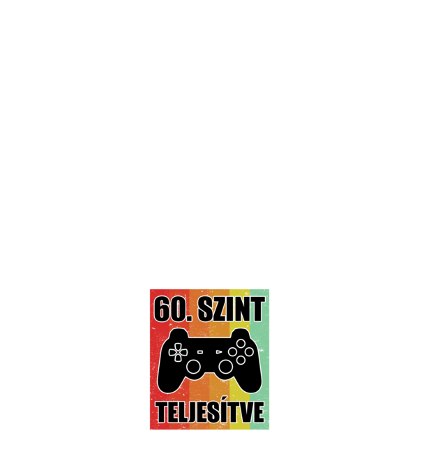 60 szint teljesítve retro gamer minta sötétkék pólón