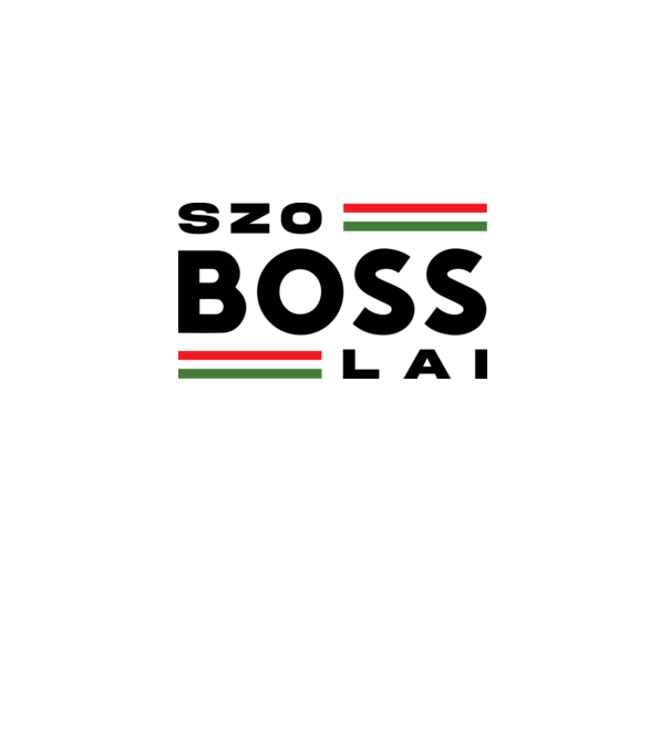 SzoBOSSlai fekete minta szürke pólón