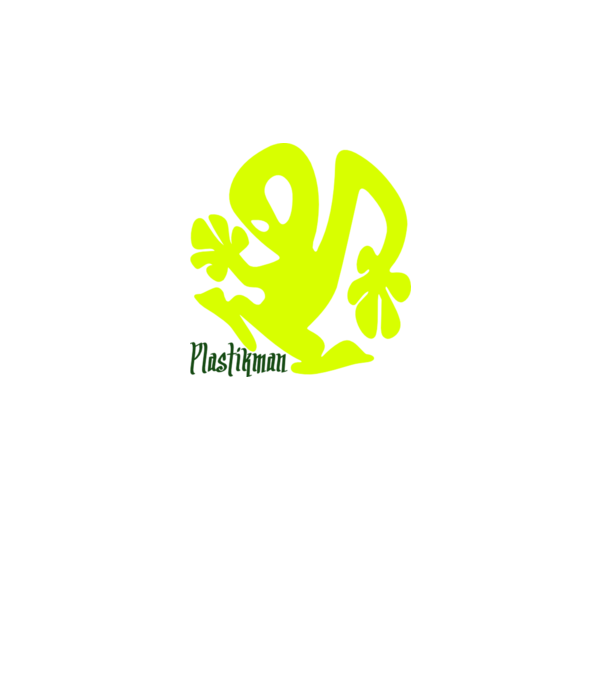 Plastikman minta szürke pólón