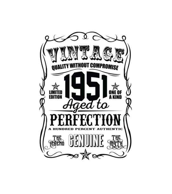 Vintage perfection blck 1951 minta fehér pólón