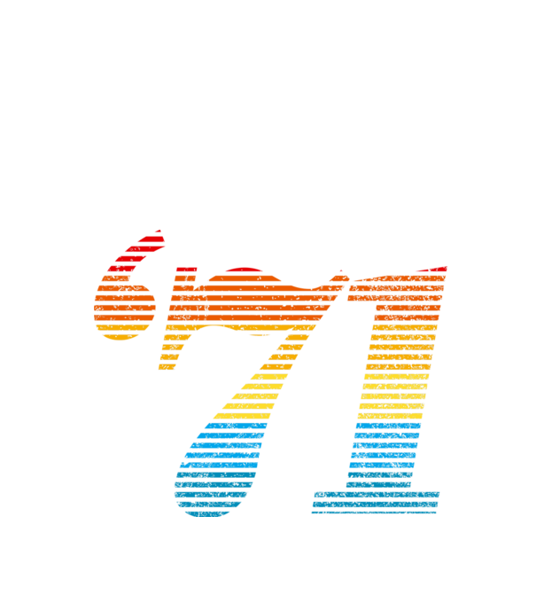 Retro születésnap 1971 minta fehér pólón