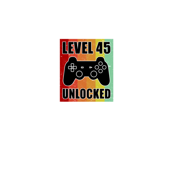 level 45 unlocked retro gamer minta fekete pólón