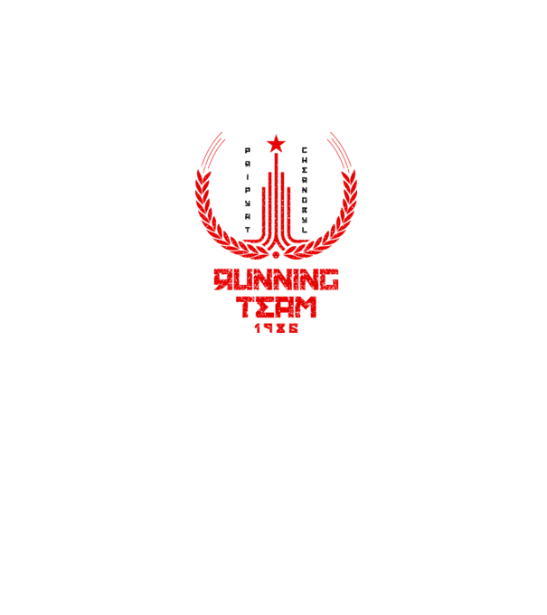 Chernobyl Running team minta szürke pólón