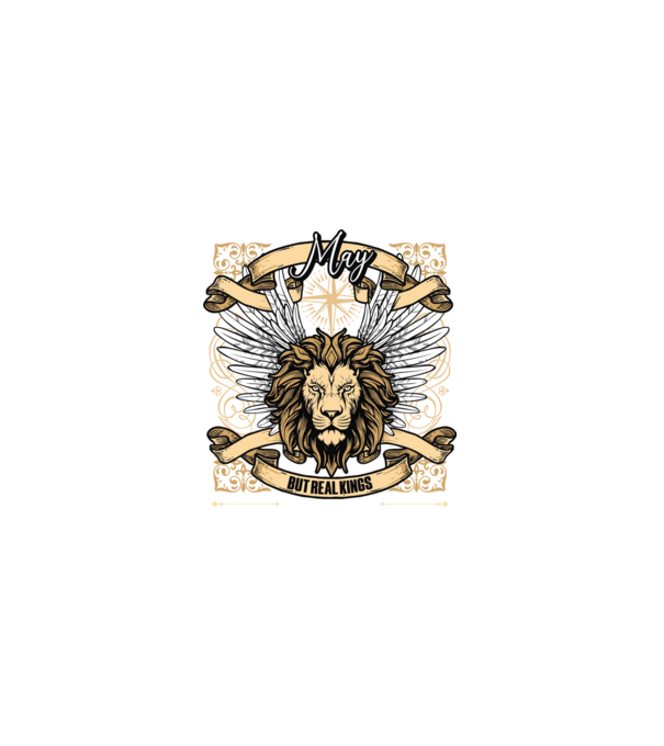 KINGS ARE BORN 1975 - MÁJUS minta fehér pólón
