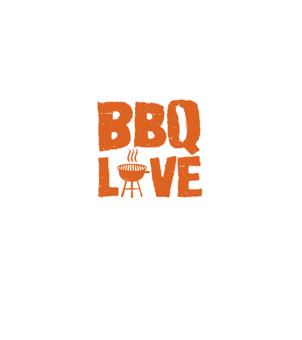 BBQ LOVE minta szürke pólón