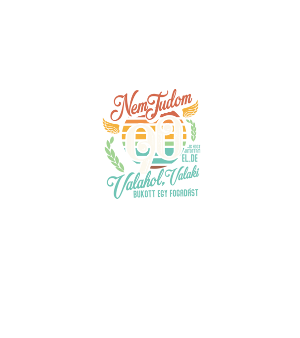Szülinapos fogadás retro 90 éves minta farmerkék pólón