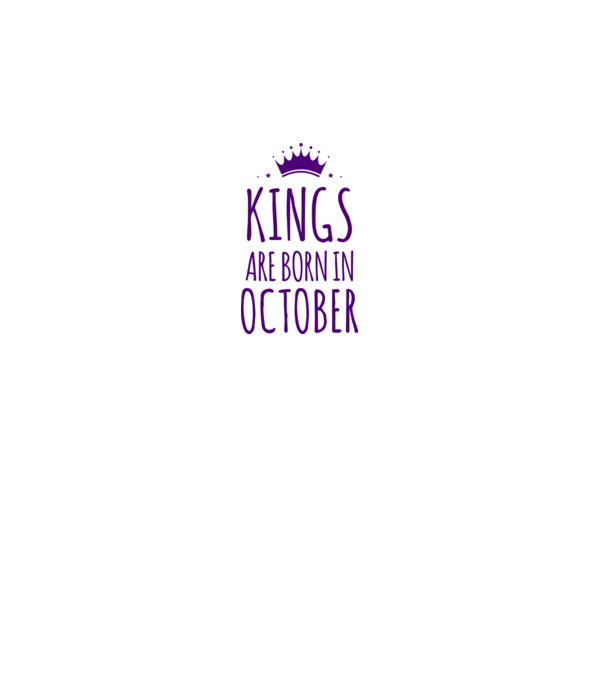 Kings are born in - October minta fehér pólón