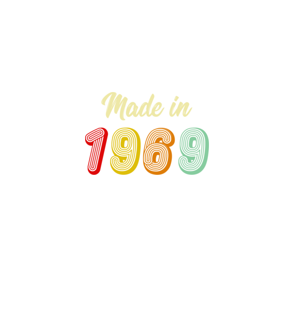 made in 1969 retro minta fekete pólón