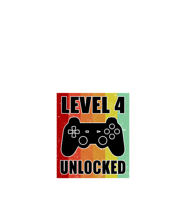 level 4 unlocked retro gamer minta fekete pólón