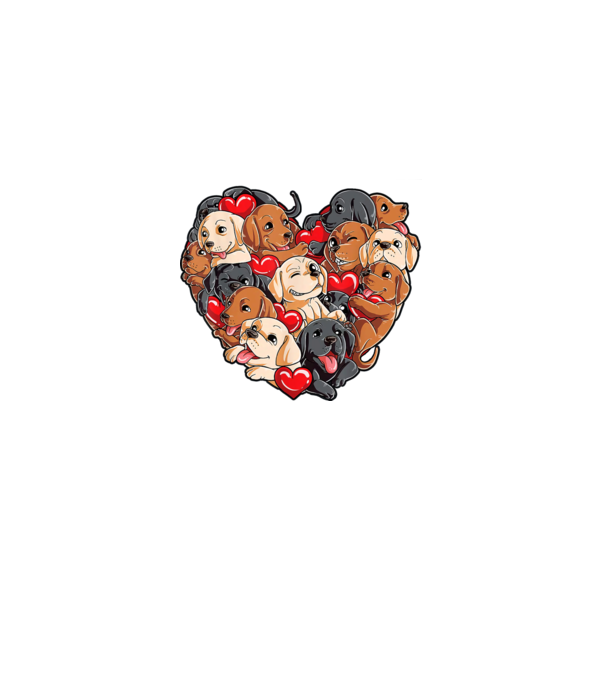 Puppy Heart minta fekete pólón