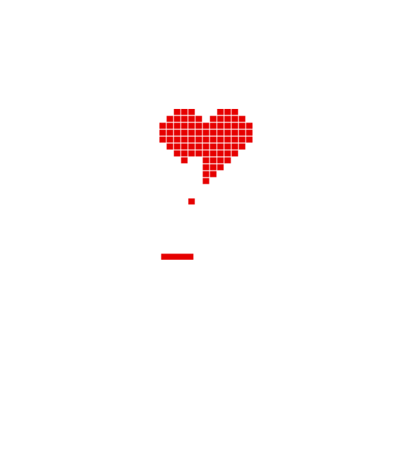 Heart game minta fehér pólón