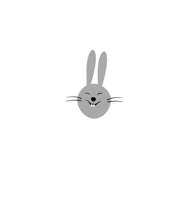 rabbit minta fehér pólón