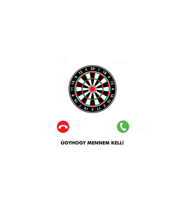 Hív a darts mennem kell minta szürke pólón