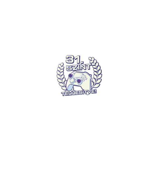 31. szint teljesítve minta fekete pólón
