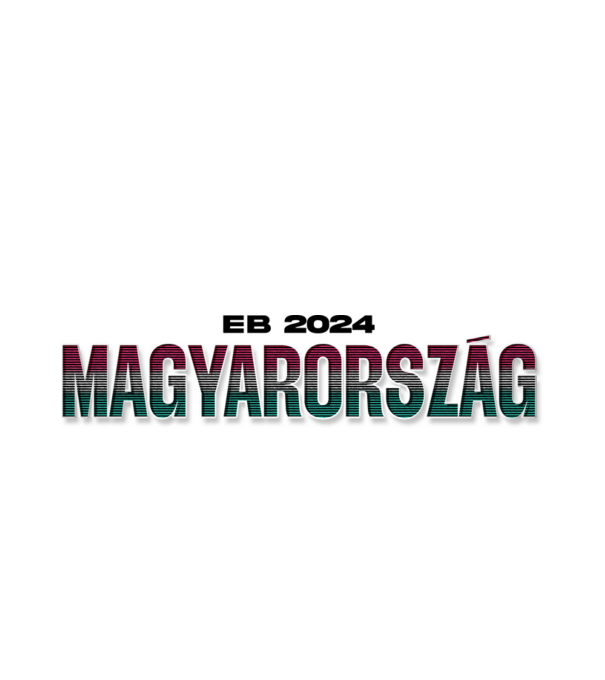 EB 2024 magyarország text minta fehér pólón