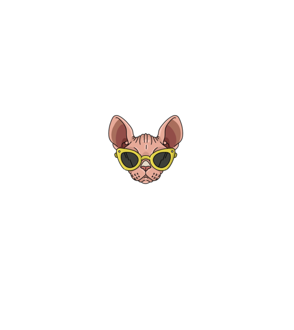 cool cats have no hair minta fekete pólón