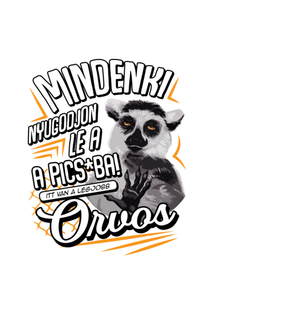 Itt van a legjobb Orvos minta fekete pólón