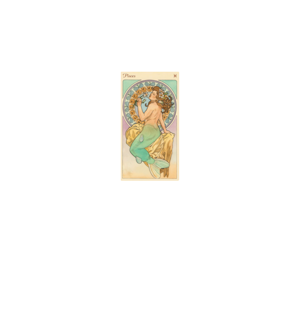 Tarot Horoszkóp HALAK minta fehér pólón