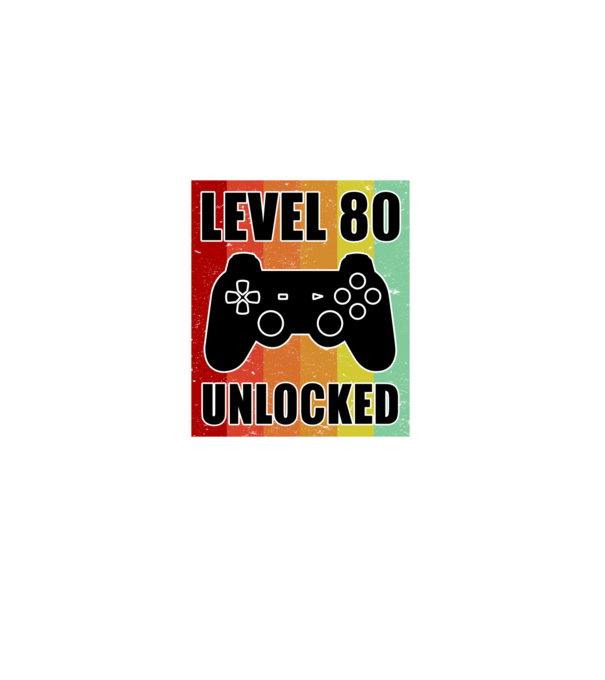 level 80 unlocked retro gamer minta fekete pólón