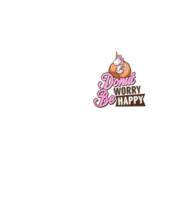 Donut worry be happy minta neonsárga pólón