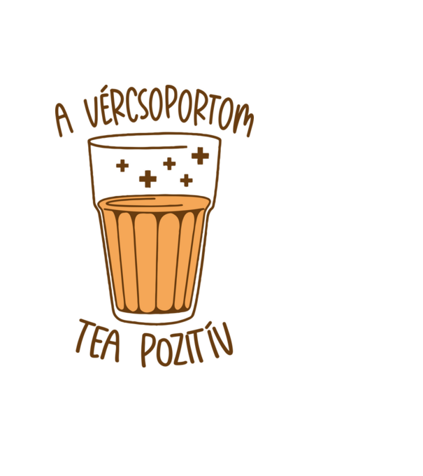 vércsoportom tea minta világoskék pólón