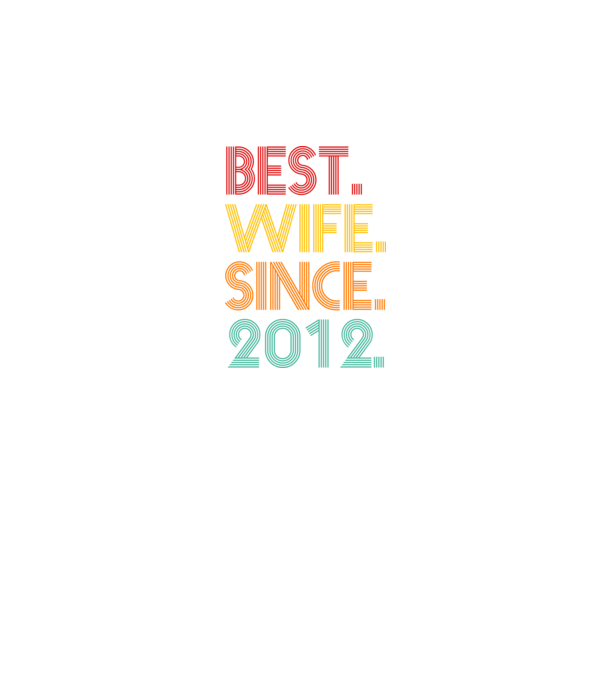best wife since 2012 retro minta fekete pólón