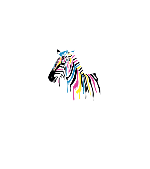 Zebra minta fehér pólón