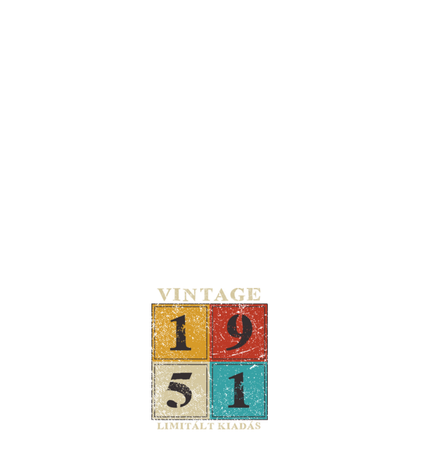 vintage_1951_limitált_világos minta fehér pólón