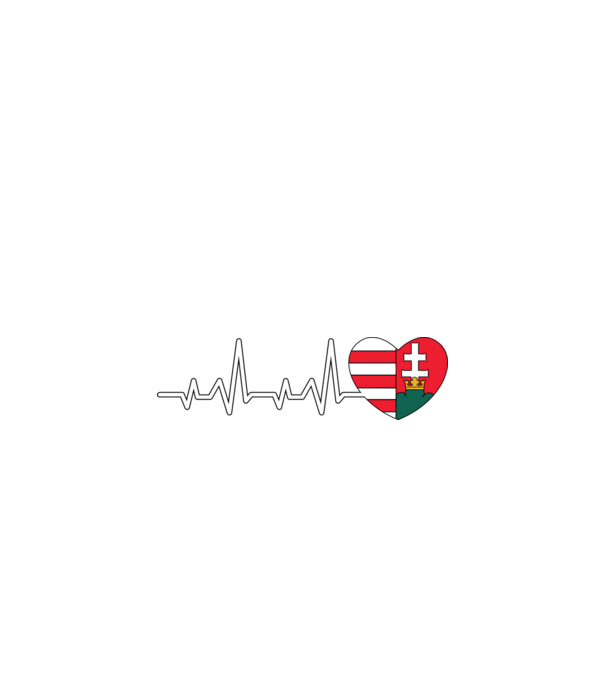 Címer heartbeat minta fekete pólón