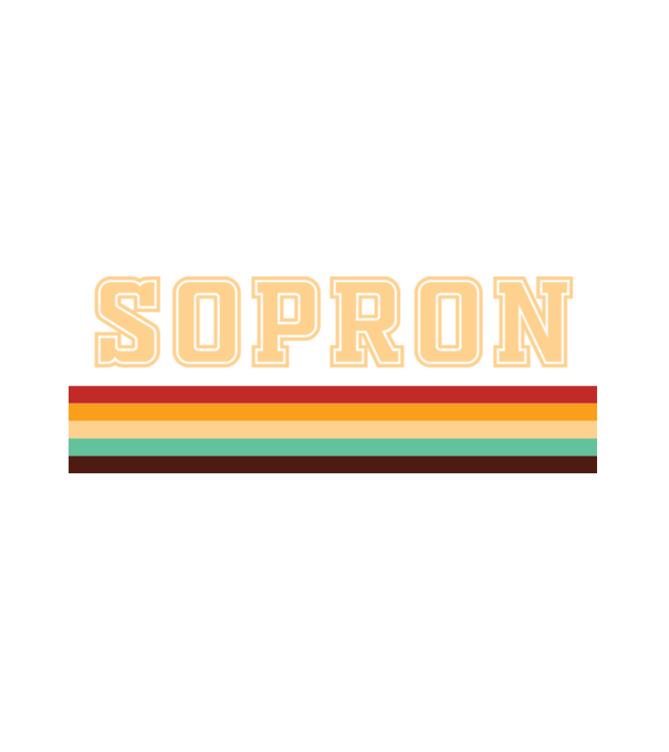 SOPRON csíkok minta fehér pólón