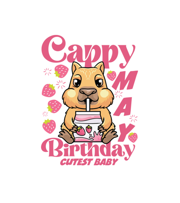 Cappy Birthday May minta fehér pólón