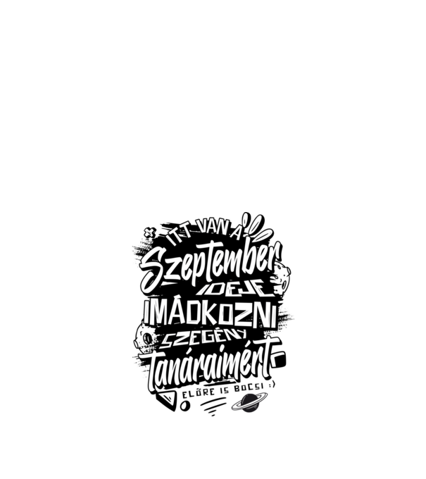 Itt van a szeptember minta fehér pólón