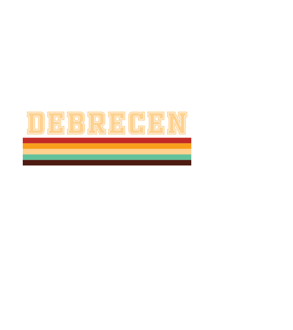 Debrecen csíkok minta fekete pólón