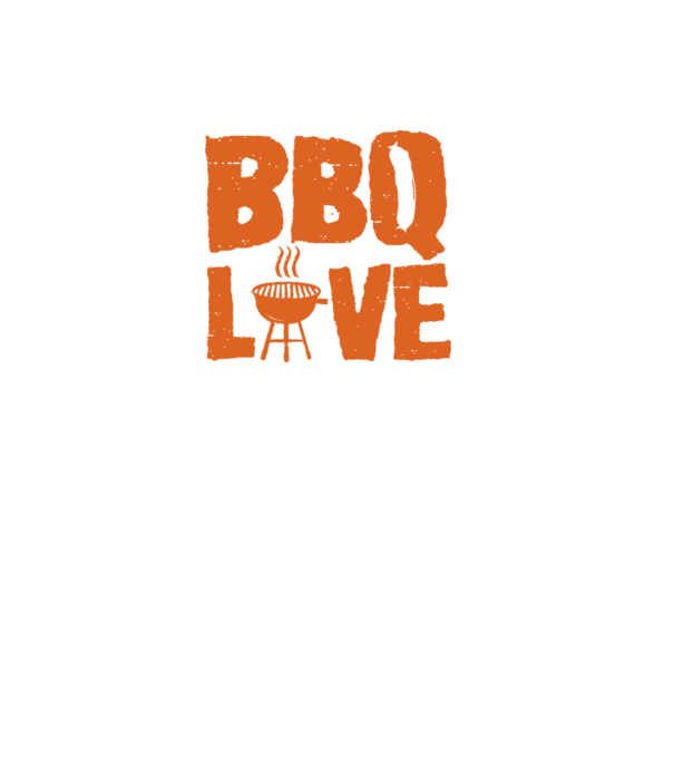 BBQ LOVE minta fekete pólón