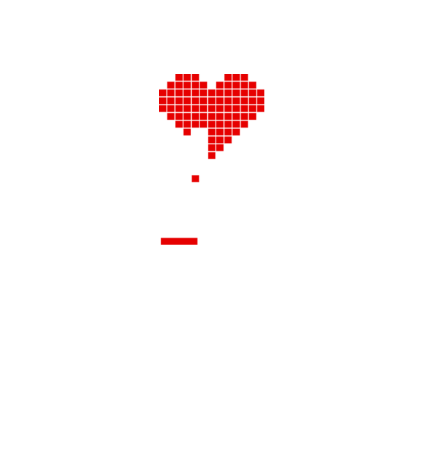 Heart game minta fehér pólón