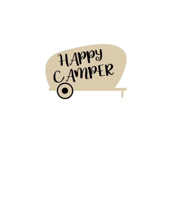 Happy camper text minta türkiz pólón
