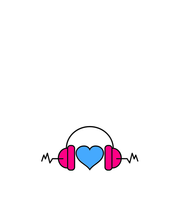 I Love Music minta fehér pólón