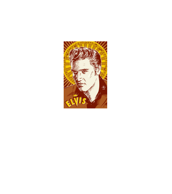 ELVIS a király minta fekete pólón
