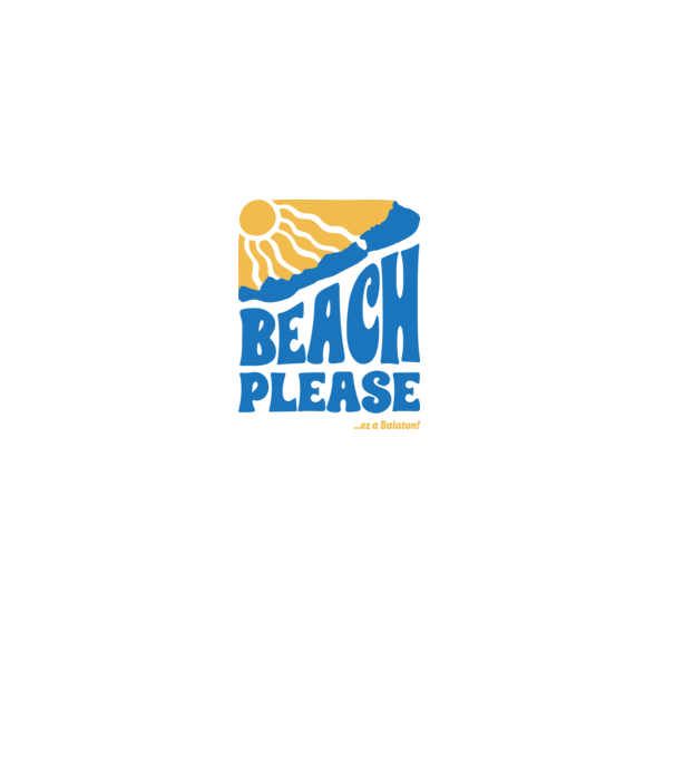 Beach Please, ez a Balaton! minta fehér pólón