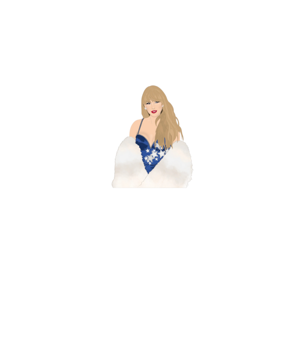 Taylor Swift blue minta királykék pólón