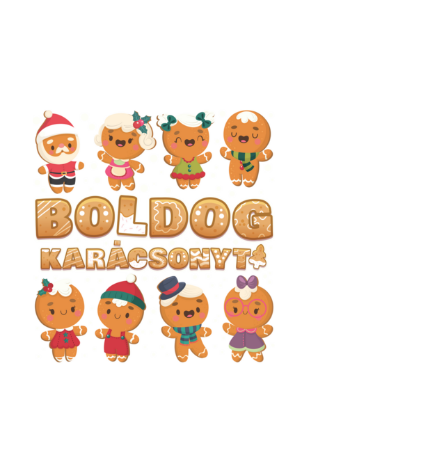 Boldog Mézes Karácsony minta piros pólón