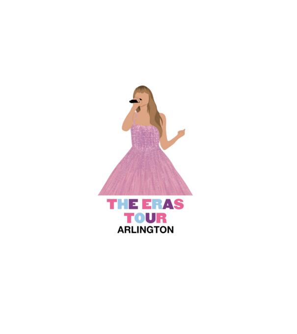 Taylor Swift The Eras Tour Arlington minta szürke pólón