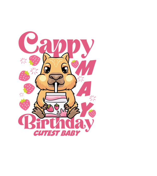 Cappy Birthday May minta világoskék pólón