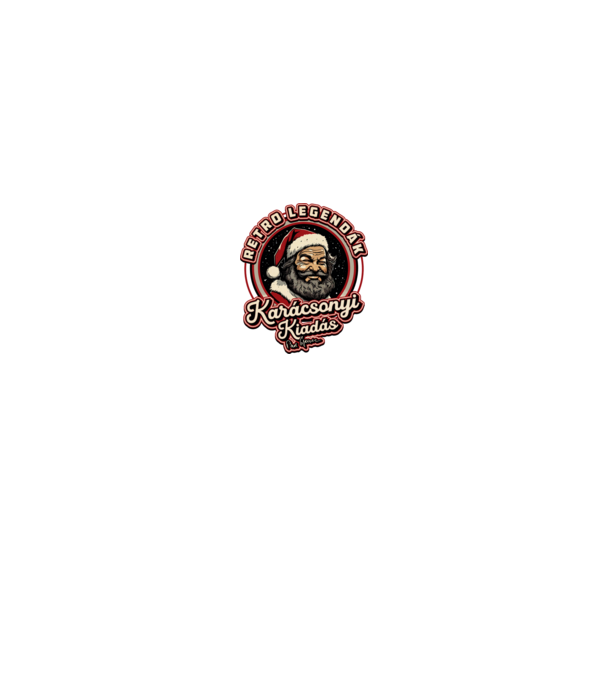 Retro Legenda Karácsony Bud Spencer textured minta fekete pólón