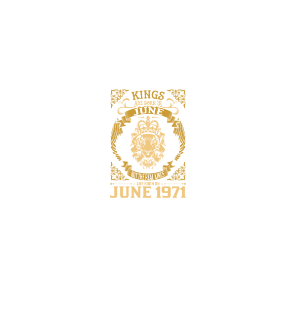 Oroszlános szülinapos 1971 JÚNIUS minta fekete pólón
