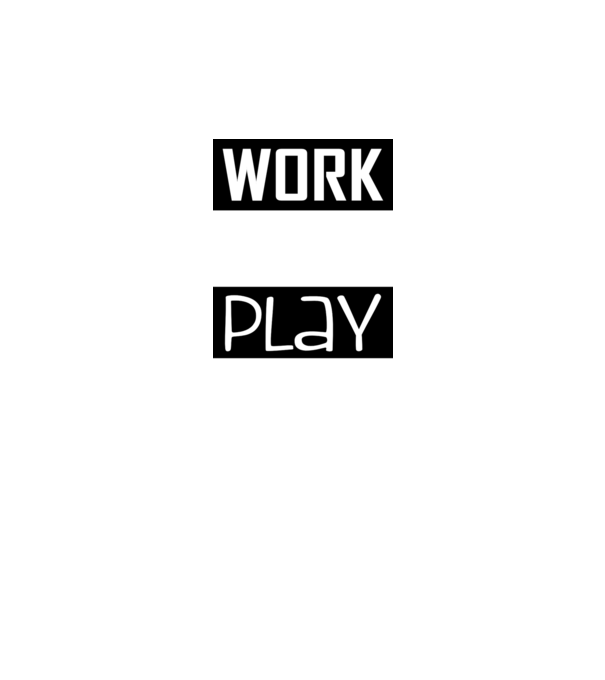 work hard_play hard_2c minta fekete pólón