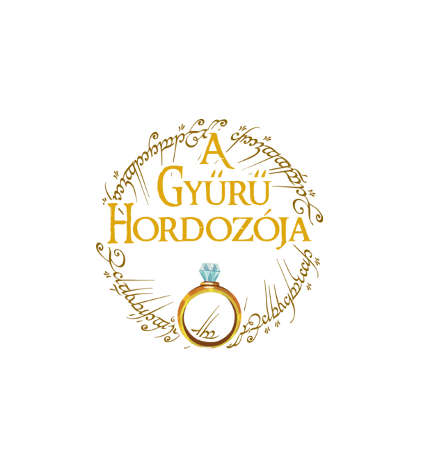 A gyűrű hordozója minta fehér pólón
