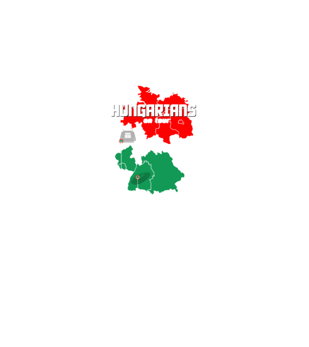 Futball EB 2024 HUNGARIANS ON TOUR fekete alapra minta fekete pólón