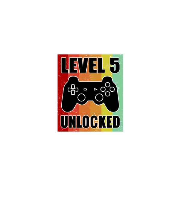 level 5 unlocked retro gamer minta fekete pólón